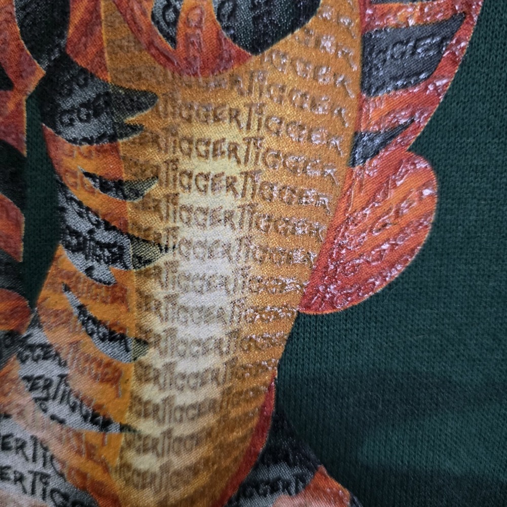 Vintage NWT Disney Store Sweatshirt XL Green Tigger Graphic Fleece Crewneck 90s - Picture 5 of 11